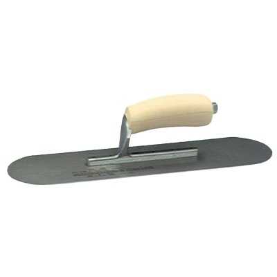 Marshalltown 4 In. x 14 In. Pool Trowel with Rounded Corners and Wood California Handle